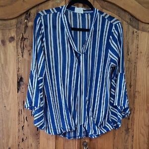 Elegant Striped Women's Blouse